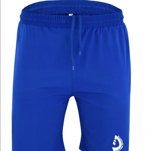 Mens Activewear Soccer, Running, Gym Training Breathable Shorts with Pockets - Picture 2 of 4